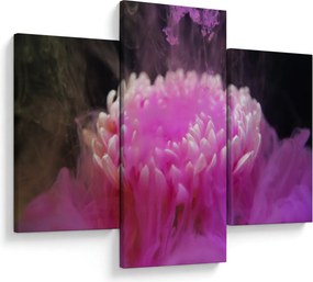 Tablou cu floare în fum roz (90x60 cm)