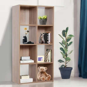 Homcom Librarie Raft 4 Niveluri Culoare Lemn Natural 61,5x29,5x122,5cm