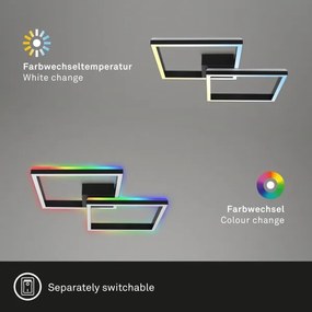 Lustră LED RGBW dimabilă aplicată FRAME 2xLED/17W/230V 2700-6500K Brilo + telecomandă