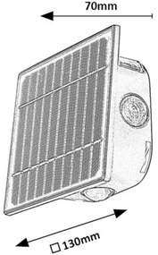 Rabalux 77034 - Lampă solară LED de perete EMMEN, dimabilă, 0,5W, 3,7V
