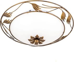 Plafoniera design rustic diametru 40cm Fleur DL 7-509/40 Antik OR