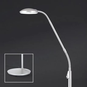 Lampadar LED dimabil stil modern Cobra satin chrome