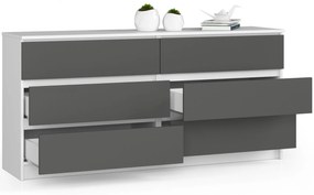 Comodă Koa III (alb + gri). 1070731