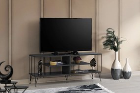 Comoda TV Eze, Crem - Alb - Maro - Gri, 120 x 45 x 30 cm