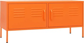 vidaXL Comodă TV, portocaliu, 105x35x50 cm, oțel
