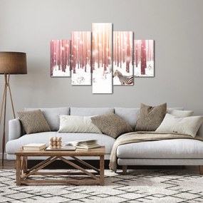 Tablou - Zebra în pădurea înzăpezită (150x105 cm)