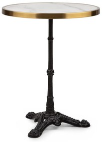Blumfeldt Patras Lux, masă bistro cu bază cu trei picioare, masă din marmură, Ø: 57,5 cm, înălțime: 72 cm