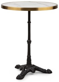 Patras Lux, masă bistro cu bază cu trei picioare, masă din marmură, Ø: 57,5 cm, înălțime: 72 cm