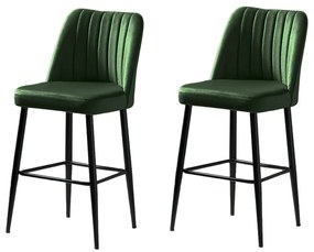Set de scaune de bar Vento Green and Black, 2 buc., 2 buc.