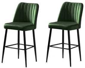 Set de scaune de bar Vento Green and Black, 2 buc., 2 buc.
