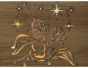 Li-Go 5788/DUB2 - Lampă LED decorativă de masă LED/12W/230V 19x19 cm stejar/Micul Prinț