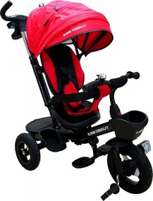 Tricicleta cu copertina Baby Care™ Turbo Bike , roti din cauciuc, pozitie somn, pedale si maner pentru parinti, scaun reversibil cu invartire 360