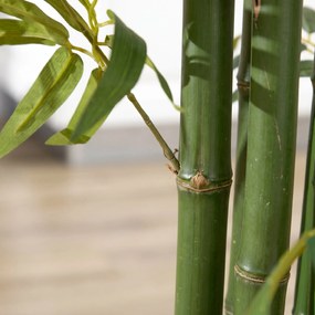 HOMCOM Plantă Artificială de Bambus, 180 cm, Realistă, cu Ghiveci Decorativ pentru Living și Dormitor, Verde | Aosom Romania