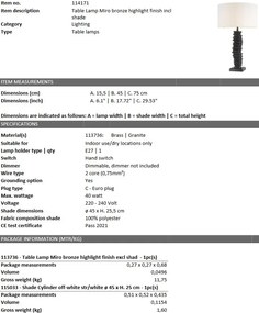 Veioza, lampa de masa design LUX Miro 114171 HZ