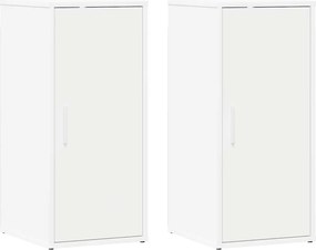 vidaXL Pantofare, 2 buc., alb, 32x35x70 cm, PAL