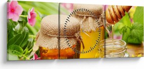 Tablou cu miere (cu ceas) (90x30 cm)