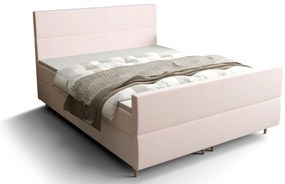 Pat matrimonial Boxspring 140 cm Flu plus (roz deschis) ( cu saltea și sp. depozitare). 1046575