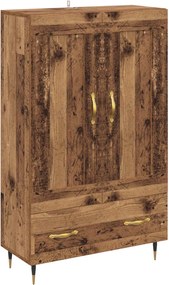 vidaXL Bufet cu sertar Lemn Vechi 69,5 x 31 x 115 cm Lemn compozit