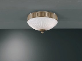 Plafoniera clasica design italian din alama, sticla 9250 RA-PL. 9250/2