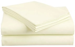 Cearsaf din bumbac crem 140x240 cm