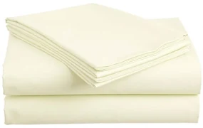 Cearsaf din bumbac crem 140x240 cm