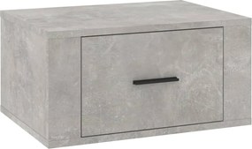 vidaXL Noptieră de perete, gri beton, 50x36x25 cm