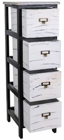 Comoda cu 4 sertare Prier, Creaciones Meng, 26x32x81 cm, lemn de paulownia
