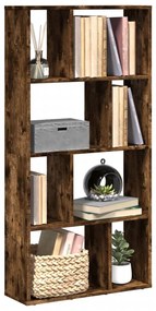 vidaXL Bibliotecă, stejar fumuriu, 60x20x120 cm, lemn prelucrat