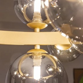 Lustră LED pe cablu Brilagi MILLA 15xG9/3W/230V auriu/fumuriu