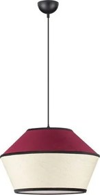 Lustra cu abajur stratifiat catifea Burgundy cu hartie naturala VELISS