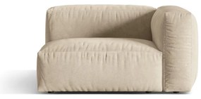 Modul pentru canapea modulară bej cu tapițerie din catifea (cu colț pe partea dreaptă) Martina – Micadoni