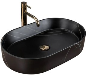 Rea Nadia lavoar 61x38.5 cm ovale de blat negru REA-U8565