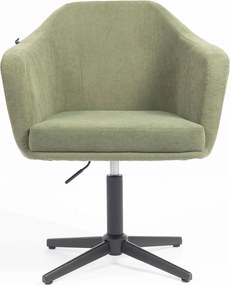 HR832CROSS Scaun Catifea Reiată Premium culoare verde salvie cu Bază Neagră