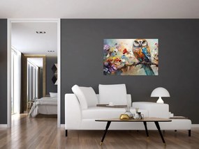 Tablou - Bufniță pictată (90x60 cm)