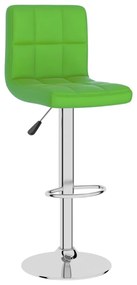 334228 vidaXL Scaun de bar, verde, piele ecologică