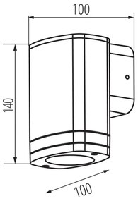 Aplică de exterior Kanlux 38885 ZEVI 1xGU10/10W/230V IP54 antracit