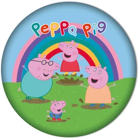 Purcelușa Peppa Rainbow Perna Formă, Pernă Decorativă 40 cm Catifea