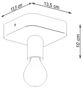 Spot Sollux SL.1156 TAVO 1xE27/15W/230V beton