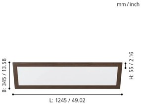 Eglo 99476 - Plafonieră LED PIGLIONASSO LED/32W/230V 345x1245 mm