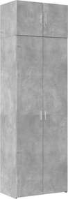 vidaXL Dulap de depozitare, gri beton, 70x42,5x225 cm, lemn prelucrat