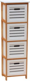 Comoda TALAS, alb/stejar natural, 32x30x109 cm