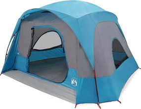 vidaXL Cort de familie pentru 6 persoane, albastru, impermeabil