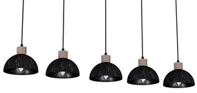 Lustră pe cablu ERIK 5xE27/60W/230V maro/negru