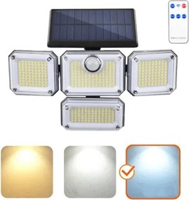 Proiector LED solar cu senzor GLOW LED/2,5W/3,7V 6500K IP44 2400 mAh