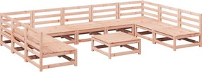 vidaXL Set canapea de grădină, 10 piese, lemn masiv brad douglas