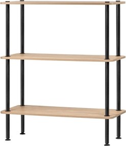 Etajeră în culoare naturală cu aspect de lemn de stejar 80x90,5x35 cm Teidi – noo.ma