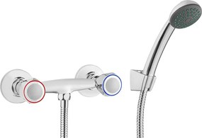 Teno Baterie pentru duș, montare pe perete, cu set de duș Finisaj: Crom BON_041D