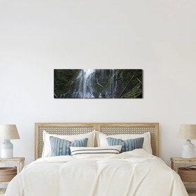 Tablou cu cascadă (cu ceas) (90x30 cm)