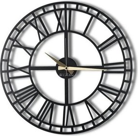 Ceas perete Classic, negru, metal, 50x50 cm
