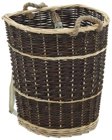 vidaXL Coș lemne foc curele de transport, natural 44,5x37x50 cm salcie